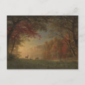 Indian Sunset Deer am See Postkarte (Vorderseite)