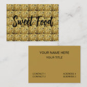 Indian Sweet Til Laddu Sweet Food Visitenkarte (Vorne/Hinten)