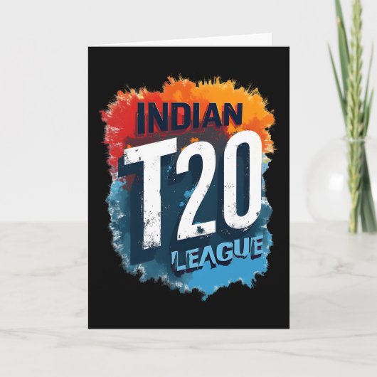 Indian T_20 League 2025 Cricket Design Karte (Vorderseite)