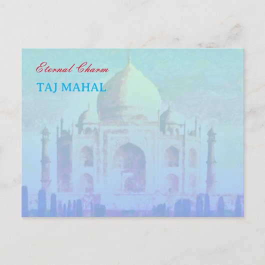 Indian Taj Mahal Postkarte (Vorderseite)