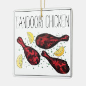 Indian Tandoori Chicken Food Illustration Art Keramikornament (Links)