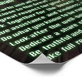 Indian Ten Commandments Poster (Ecke)