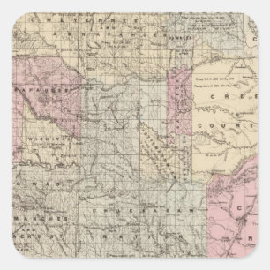 Indian Terr Quadratischer Aufkleber