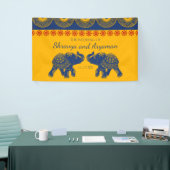 Indian Themed Elefanten bei Royal Blue Wedding Banner (Messeveranstaltung)