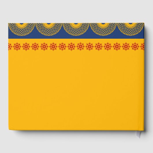 Indian Themed Elefanten bei Royal Blue Wedding Gästebuch (Rückseite)