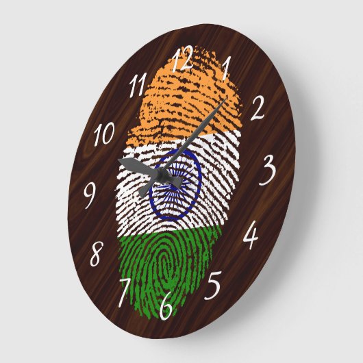 Indian touch fingerprint flag große wanduhr (Winkel)