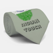 Indian touch fingerprint flag krawatte (Gerollt)