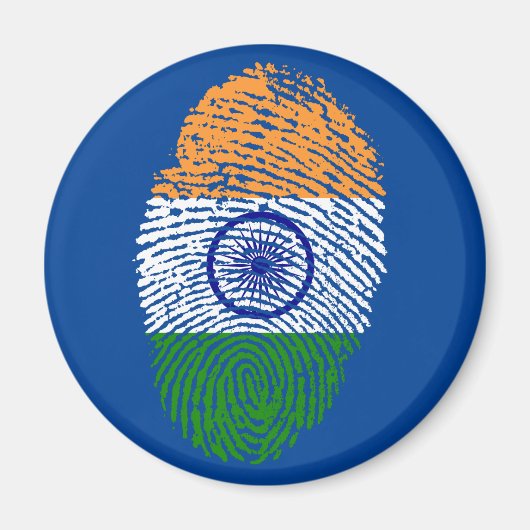 Indian touch fingerprint flag magnet (Vorne)