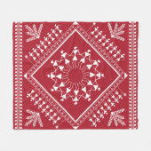 Indian tribal Painting. Warli Paintingart, indian, Fleecedecke (Vorderseite (Horizontal))