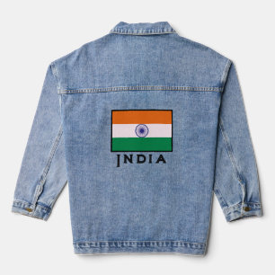 Indian Tricolor Tiranga Flag Jeansjacke