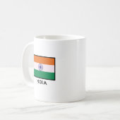 Indian Tricolor Tiranga Kaffeetasse (Vorderseite Links)