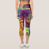 Indian Turkish Festive Patchwork Mandala Capri Leggings (Rückseite)