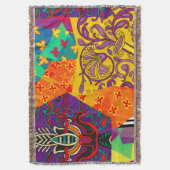 Indian Turkish Festive Patchwork Mandala Decke (Vorderseite Vertikal)