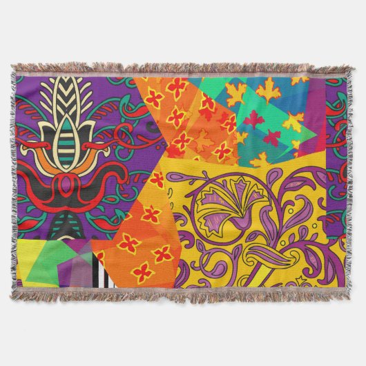 Indian Turkish Festive Patchwork Mandala Decke (Vorderseite)