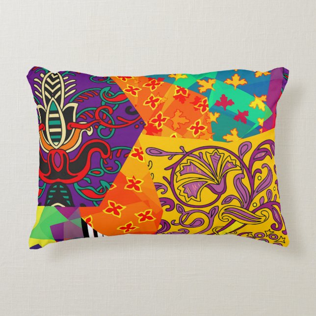 Indian Turkish Festive Patchwork Mandala Dekokissen (Vorderseite)