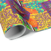 Indian Turkish Festive Patchwork Mandala Geschenkpapier (Rolleneckpunkt)