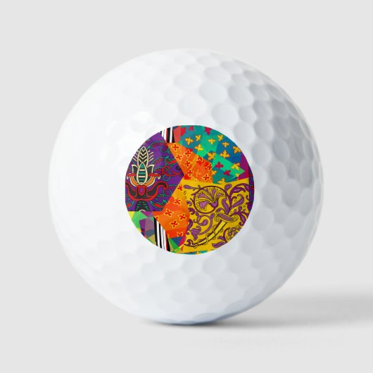 Indian Turkish Festive Patchwork Mandala Golfball (Vorderseite)
