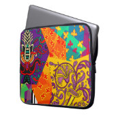 Indian Turkish Festive Patchwork Mandala Laptopschutzhülle (Vorderseite Links)