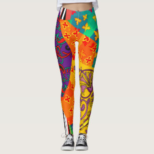 Indian Turkish Festive Patchwork Mandala Leggings