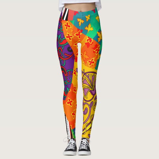 Indian Turkish Festive Patchwork Mandala Leggings (Vorderseite)