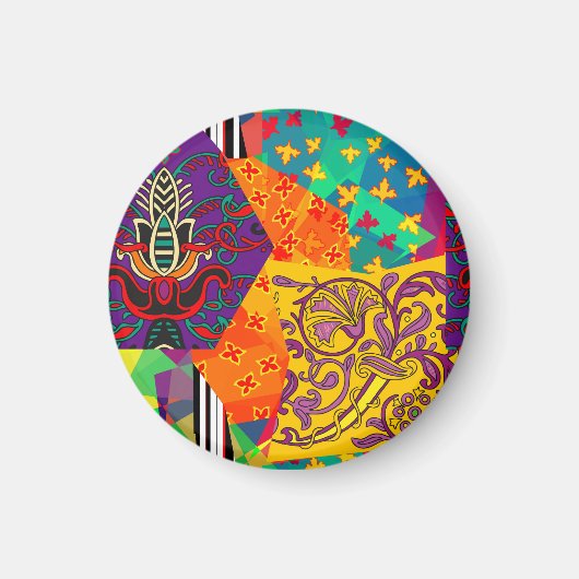 Indian Turkish Festive Patchwork Mandala Magnet (Vorne)