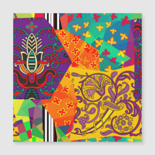 Indian Turkish Festive Patchwork Mandala Magnetkarte