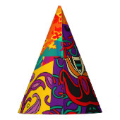 Indian Turkish Festive Patchwork Mandala Partyhütchen (Rückseite)