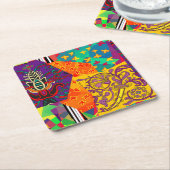 Indian Turkish Festive Patchwork Mandala Rechteckiger Pappuntersetzer (angewinkelt)