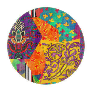 Indian Turkish Festive Patchwork Mandala Schneidebrett