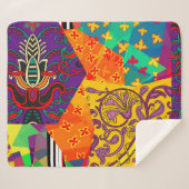 Indian Turkish Festive Patchwork Mandala Sherpadecke (Vorderseite (Horizontal))