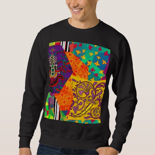 Indian Turkish Festive Patchwork Mandala Sweatshirt (Vorderseite)