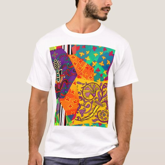 Indian Turkish Festive Patchwork Mandala T-Shirt (Vorderseite)