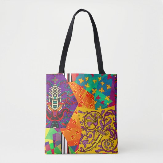 Indian Turkish Festive Patchwork Mandala Tasche (Vorderseite)