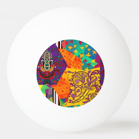 Indian Turkish Festive Patchwork Mandala Tischtennisball (Vorderseite)