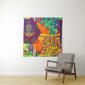 Indian Turkish Festive Patchwork Mandala Wandteppich (Beispiel)