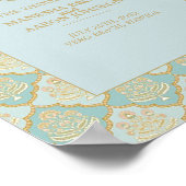 INDIAN TURQUOISE - Hochzeitplakat Poster (Ecke)