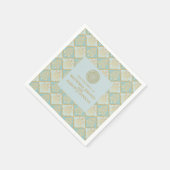 INDIAN TURQUOISE - Hochzeitscocktail Napkin Serviette (Ecke)