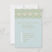 INDIAN TURQUOISE - RSVP-Karte für Hochzeiten RSVP Karte (Rückseite)