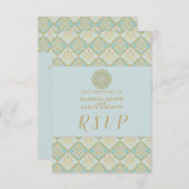 INDIAN TURQUOISE - RSVP-Karte für Hochzeiten RSVP Karte (Vorne/Hinten)