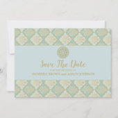 INDIAN TURQUOISE - Save the Date flache Karte (Vorderseite)