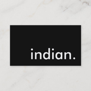 Indian. Visitenkarte