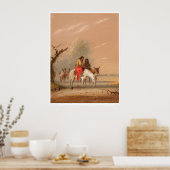 Indian Watering their Mounts (1068A) Poster (Küche)