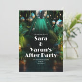Indian Wedding After Party laden Digital ein Einladung (Stehend Vorderseite)