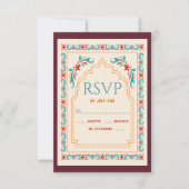 Indian Wedding Bridal UAWG RSVP Karte (Vorderseite)