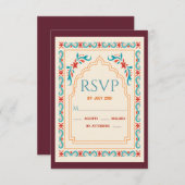 Indian Wedding Bridal UAWG RSVP Karte (Vorne/Hinten)