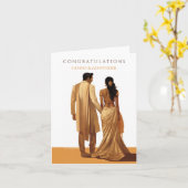 Indian Wedding Congratulations Card Karte (Gelbe Blume)