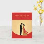 Indian Wedding Congratulations Card Karte (Gelbe Blume)