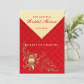 Indian Wedding - Einladung zur Brautdusche (Stehend Vorderseite)