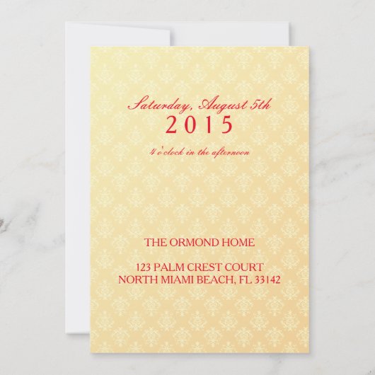 Indian Wedding - Einladung zur Brautdusche (Rückseite)