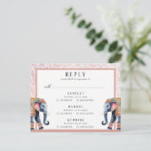 Indian Wedding Elephant Multi Event UAWG Response Postkarte (Stehend Vorderseite)